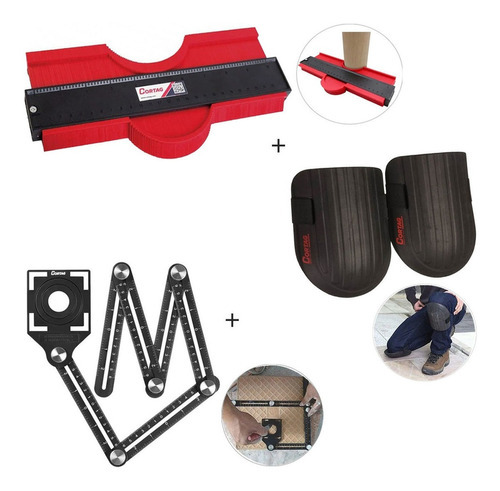 Kit de suelo para porches. Rodillera Contour Gauge Square + Cortag