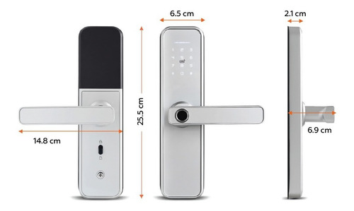 Cerradura Digital Inteligente Wifi Ci400 Plata Xe Seguridad