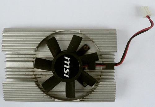 Cooler Ventilador Disipador 8 X 5.5cmts Con Conector 2 Pines