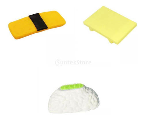 3 Piezas Vivid Japanese Sushi Pretend Play Comida Juguetes