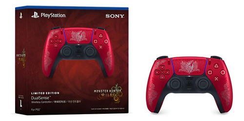 Controlador Playstation 5 Dualsense Monster Hunter Wilds Red