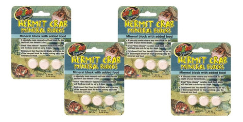 (4 Pack) Zoo Med Laboratories Zoo Hermit Crab Mineral Blocks