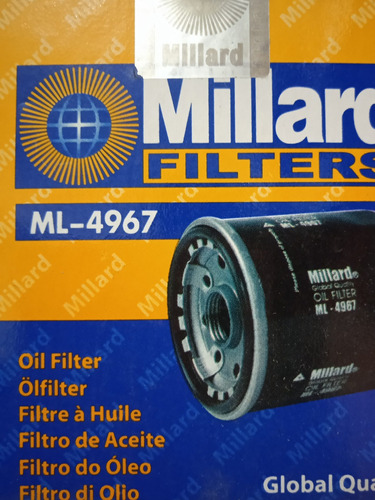 Filtro De Aceite Marca Millard Ml-4967