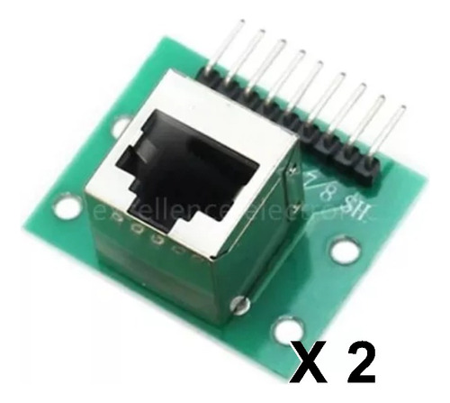 Adaptador-conector Ethernet Rj45 Modular 8 Pines Pcb