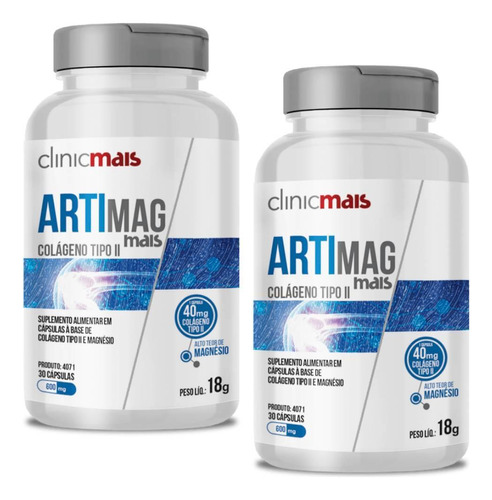 Kit 2x Artimag Colágeno Tipo 2 + Magnésio 30 Cápsulas