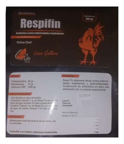 Respifin 500 Gr. Gallos River Lab