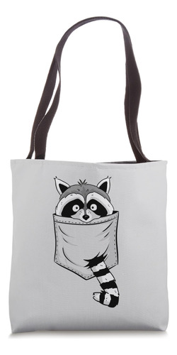 Bolsa De Tela Fancy Raccoon Cheeky Trash Panda En Tu Bolsill