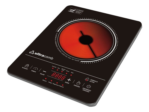 Imagen 2 de 3 de Anafe eléctrico Ultracomb AN-2211 negro 220V