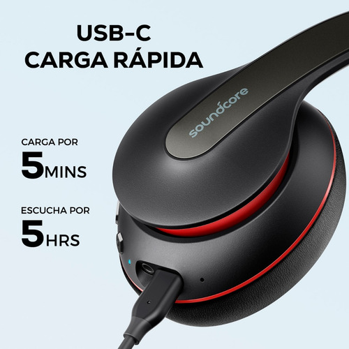Imagen 7 de 10 de Auriculares Inalámbricos Soundcore Bluetooth Life Q10 Negro