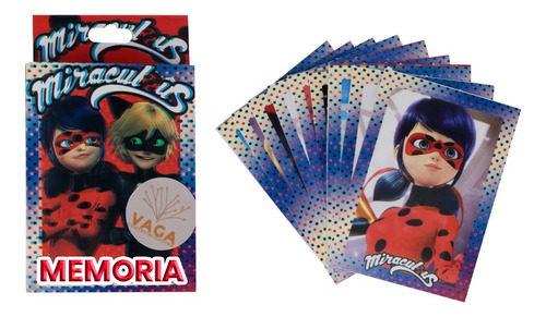 Juego De Memoria Lady Bug 20 Pares + 1 Rompecabezas 