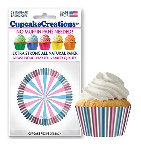 Baby Reveal Cupcake Papers - Boy O Girl 32 Wbs5c