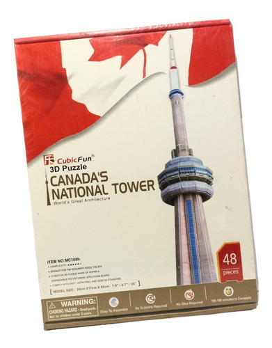 Rompecabezas 3d Canadá S Nacional Tower Cubicfun Juego