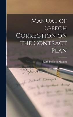 Libro Manual Of Speech Correction On The Contract Plan - ...