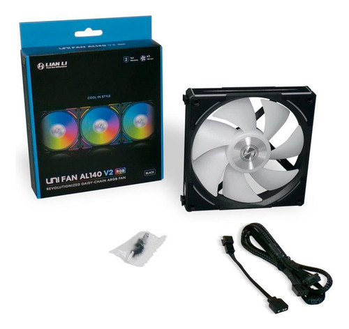 Fan Gamer Lian Li Uni Fan Al140 V2 Preto 140mm Pwm Argb