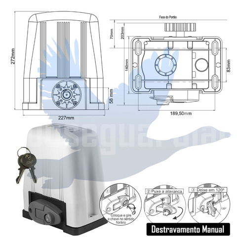 Motor 1/3hp Dz Partida Parada Suave Lento 4,5 Crem 2 Control