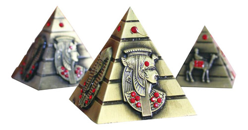 3 Piezas Elegante Pirámide Egipcia Modelo Decoración De Meta