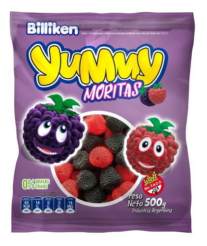 Imagen 1 de 2 de Gomitas Yummy Moras X 500 Gr - Lollipop