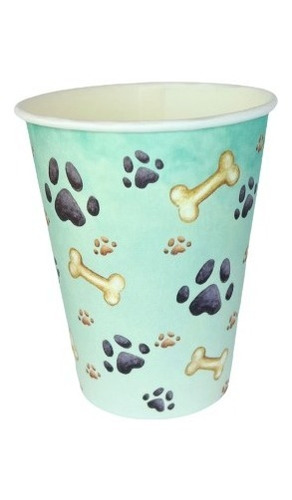 Vaso Polipapel Huellitas Perros Hueso X10 Unidades