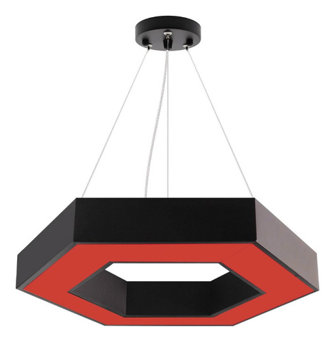 Lámpara Vert Hexagonal Roja 40w Multivoltaje