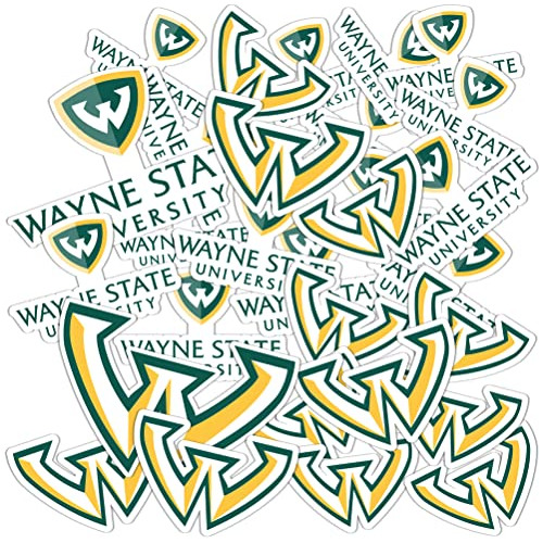 Pegatina De Universidad Wayne State Wsu Warriors, Pegat...