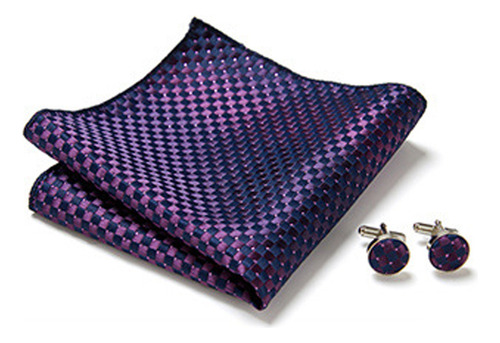 Conjunto De Corbata Pañuelo Gemelos Para Moda De Clásica