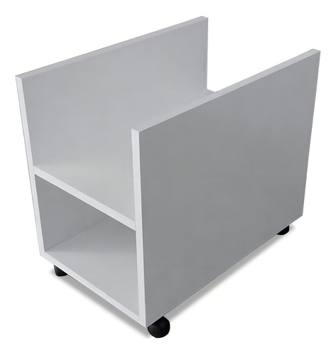 Suporte Porta Gabinete Cpu E Estabilizador Com Rodízio Cor Branco