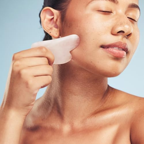 Herramienta De Masaje Facial Gua Sha; Cuarzo Rosa De Lujo He