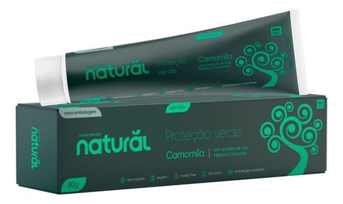 Pasta De Dente Orgânico Natural S/ Fluor Vegano 80g Promoção