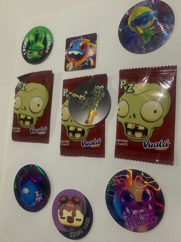 Tazos Coleccionables Vuala Plantas Vs Zombie, Xoxo Y Funky P (Usado)