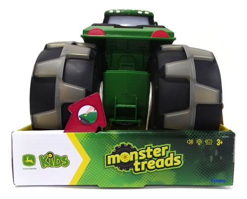 Tractor John Deere Monster Treads Ruedas 4wd Luces Sonido John Deere Verde
