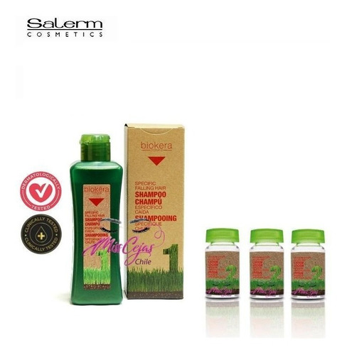 Kit Shampoo 3 Lociones Regeneradora Anticaida Capilar Salerm