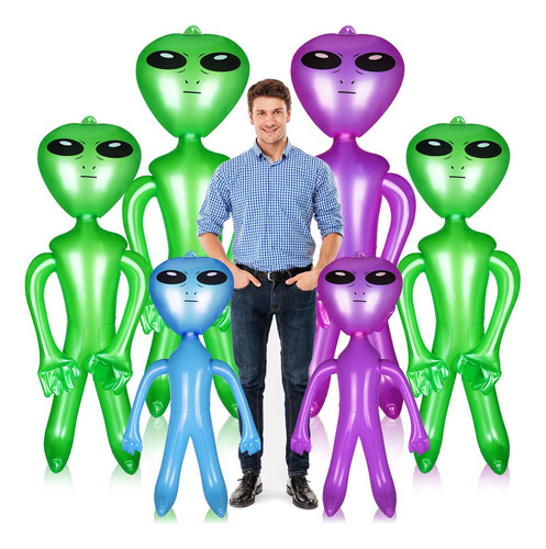 Alien Inflable Honoson 6 Piezas De Extraterrestre Inflado Gi