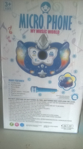 Imagen 3 de 4 de Juguete De Microfono Para Niños Luces Y Sonido