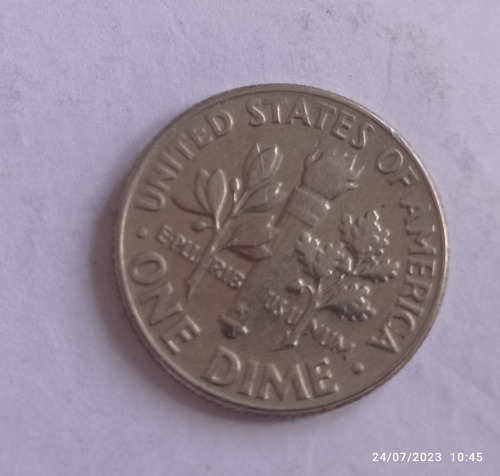 Moneda One Dime Estados Unidos De América 1969