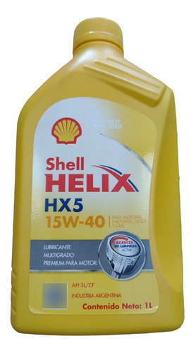 Aceite Shell Hx5 Multigrado 15w-40 1 Litro