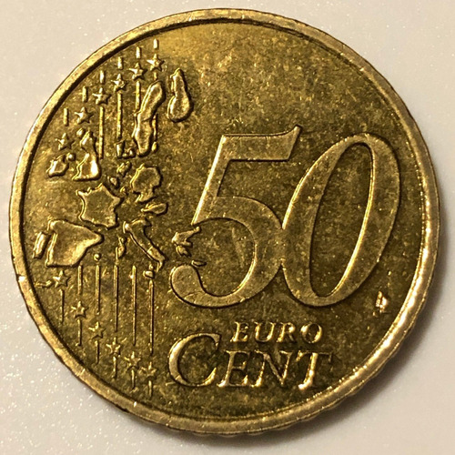Gre079 Moneda Grecia 50 Euro Cent 2002 Unc-bu Ayff