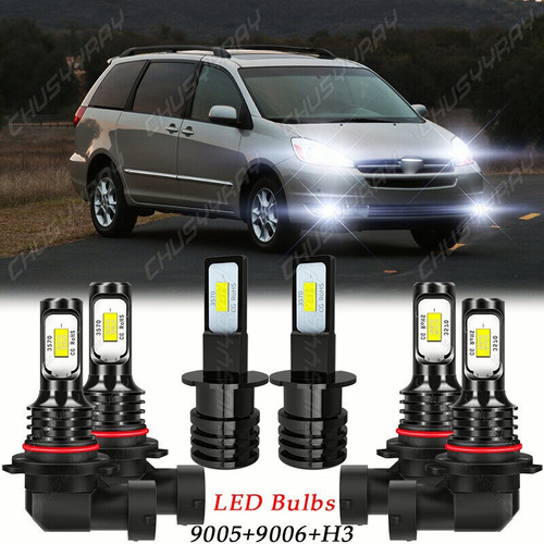 Kit De Faros Led Blancos P/toyota Sienna 2004-2005