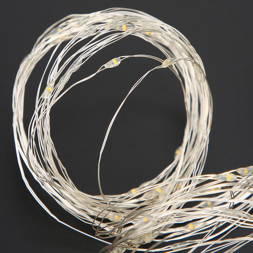 Cadena Led De Alambre De Cobre Flexible De 2 M Y 200 Led Par