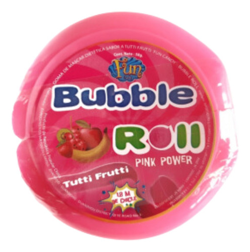 Rollo Chicle Bubble Roll 1.8m Sandía Frambuesa Tutti Frutti 