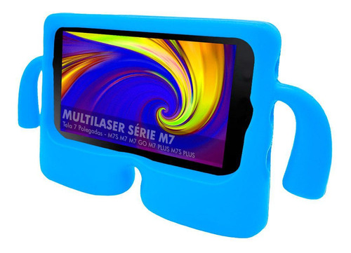 Capa Tablet Multilaser M7 Series Kids Infantil - Azul Céu