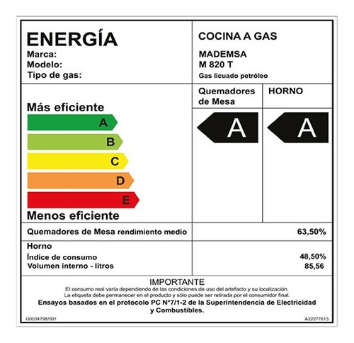 Cocina Mademsa 6 Platos 820 T