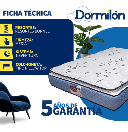 Colchón Spring Air Mega Colchoneta Ortopédico King Size