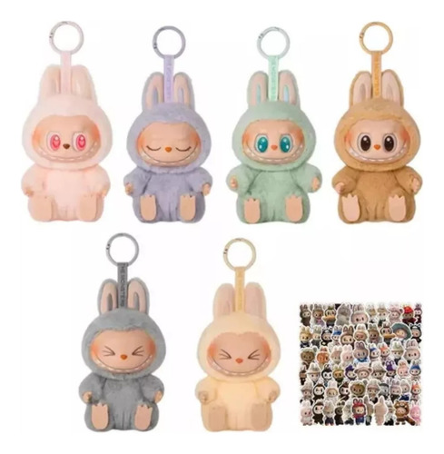 For Labubu Exciting Macaron The Monsters 6 Unidades