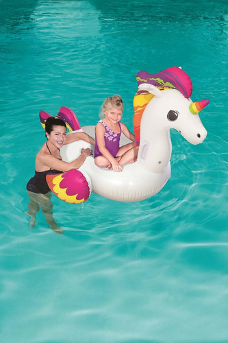 Imagen 4 de 9 de Colchoneta Inflable Unicornio 150cm Bestway 41114 Bigshop