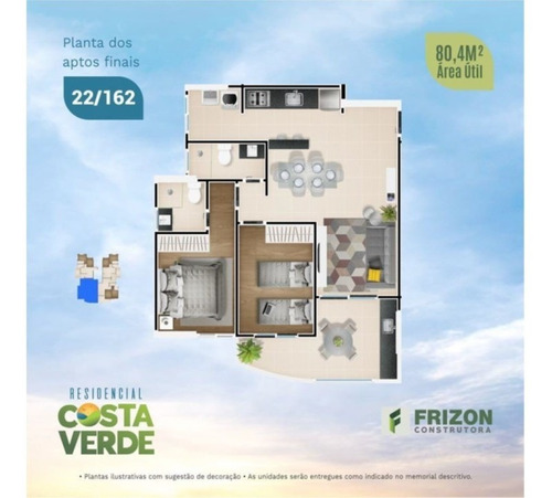 Imagem 11 de 13 de Apto Costa Verde 2 Quartos,1 Suíte, 1 Vaga De Garagem 864