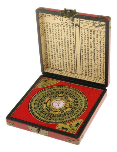 Antigua Brújula China Grande Bagua Feng Shui Ying-yang Luck