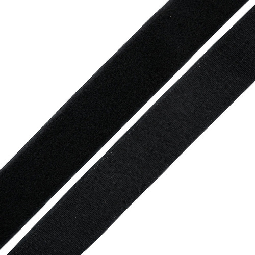 Contactel Velcro Felpa Y Gancho De 2 Pulgadas Negro (25mts)