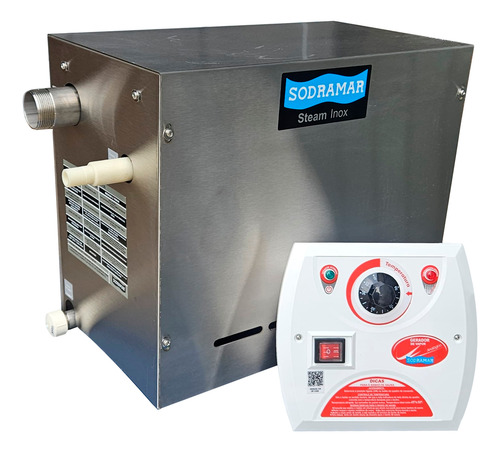 Sauna Vapor Steam Inox 15 Kw 25m3 Com Painel Analógico