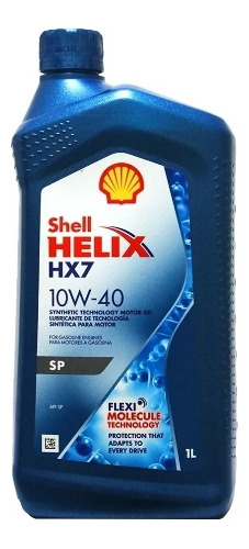 Lubricante 10w40 Hx7 Semi Sintético 1lt Marca Shell.