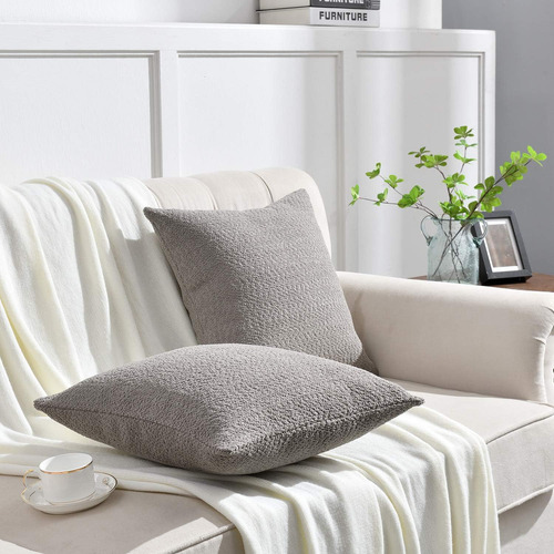 Rythome Set Of 2 Acogedoras Cubiertas De Almohada De Toque D